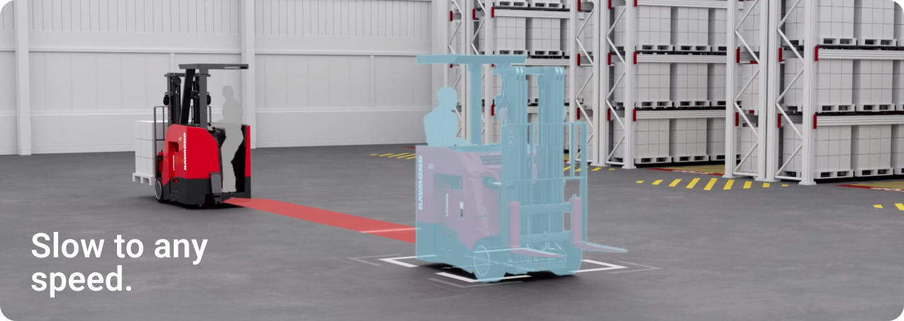 Raymond Forklift, iWAREHOUSE ObjectSense slowing to any speed
