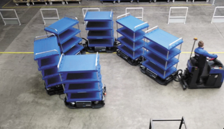 Industrial Cart demonstrating a sharp turn.