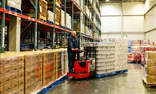 Raymond pallet jack, pallet jack at Byrne Dairy