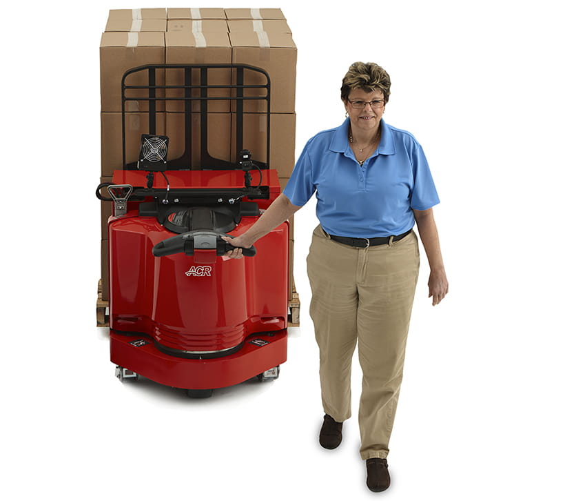 Raymond 8310 walkie pallet truck in operation
