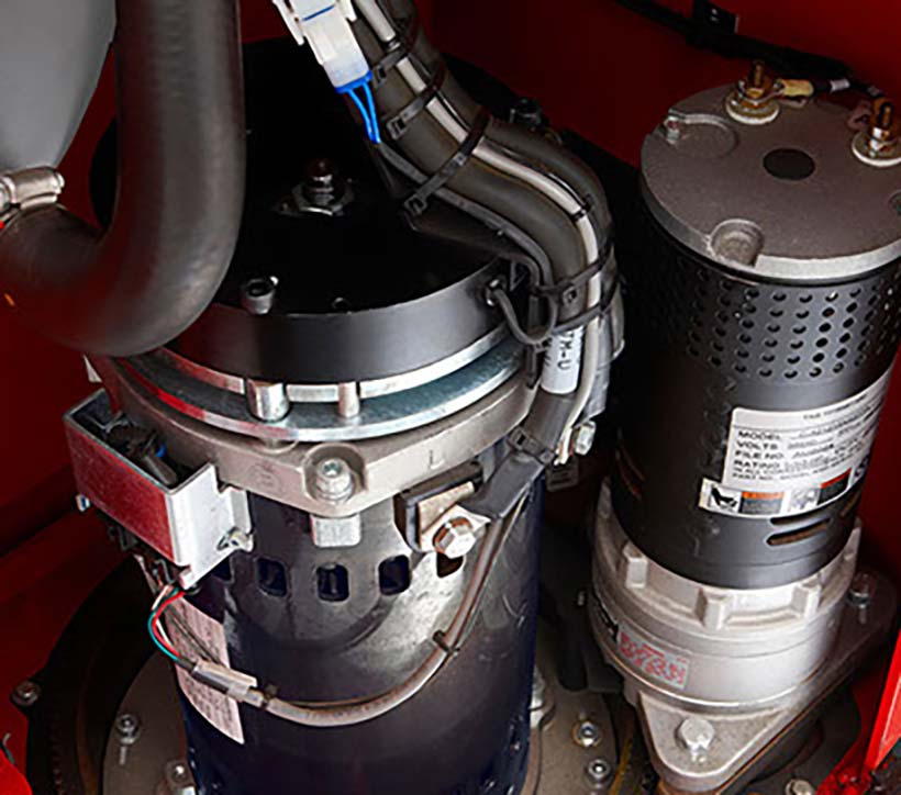 Raymond Forklift Truck, Reach lift AC motor